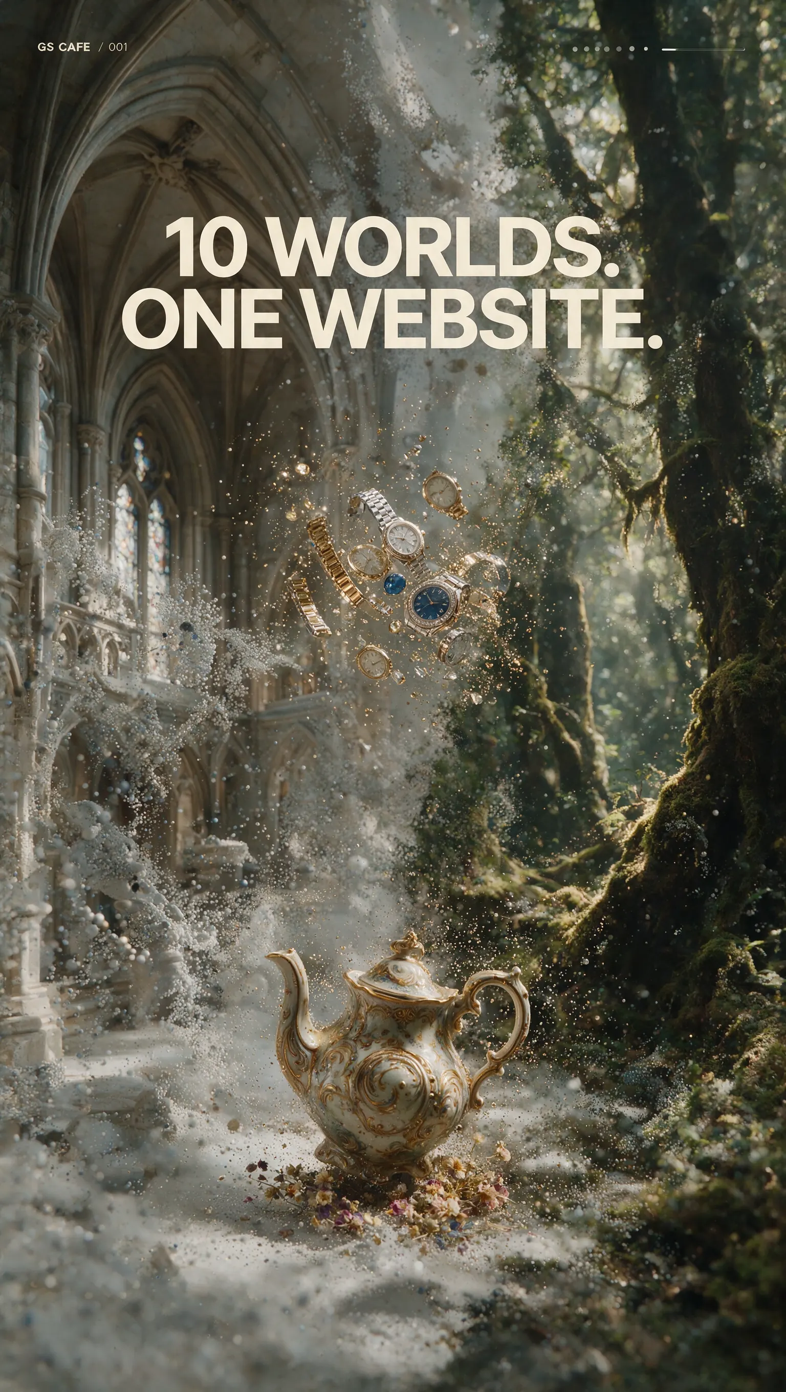 GS Café poster exploring layered digital worlds